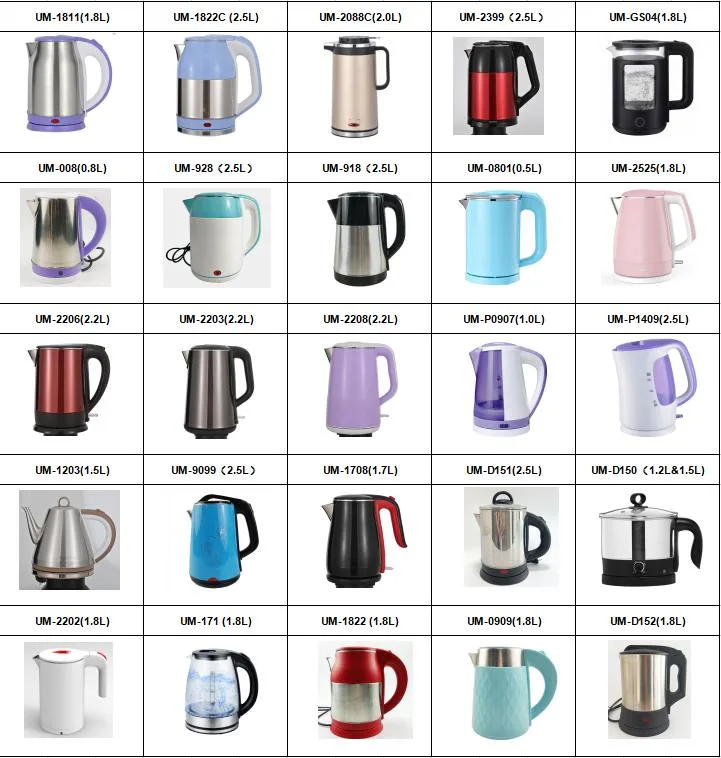 1.8L 1500W Electric Kettle Hot Selling Double Wall Hot Water Pot