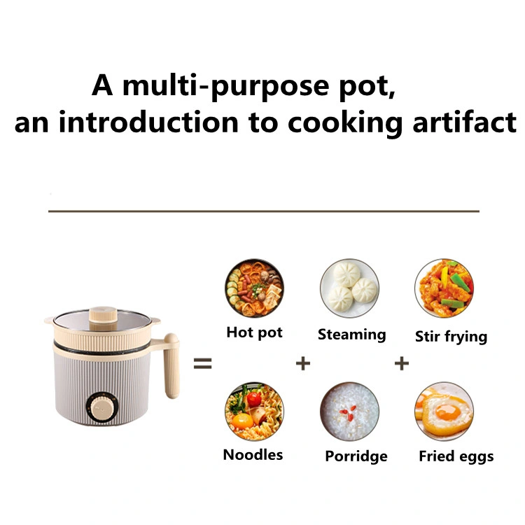 2023 Hot Selling Colorful Kitchen Smart Cooker Mini 1-2 Person Nonstick Hot Pot Electric Sauce Pan Cooking Pot