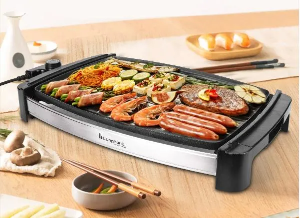 Table Electric Flat Plate Griddle Grill Smokeless Pan