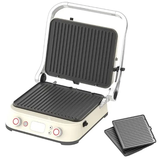 Household Adjustable Temperature Timer 4 Slices Large Detachable Plate Electric Press Grill 