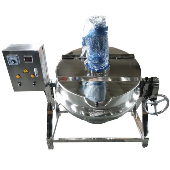 Stainless Steel Food Grade Electric and Steam Heating Jacketed Sugar Melting Pot with Agitator 