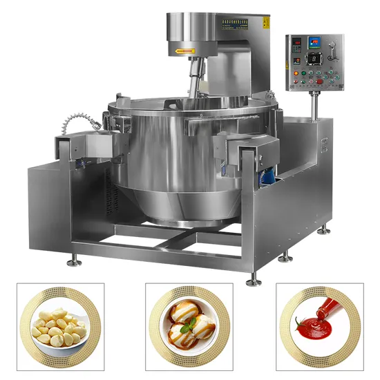 Restaurant Commercial Automatic Multi Function Planetary Tilting Curry Chili Bean Paste Mixing Making Electric Gas Steam Eastern Carolina Sauce Cooking Wok 