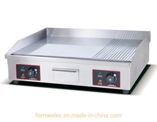 Kitchen Equipment Electric Grill 4.4kw 2/3 Flat 1/3 Grooved Electric Griddle 