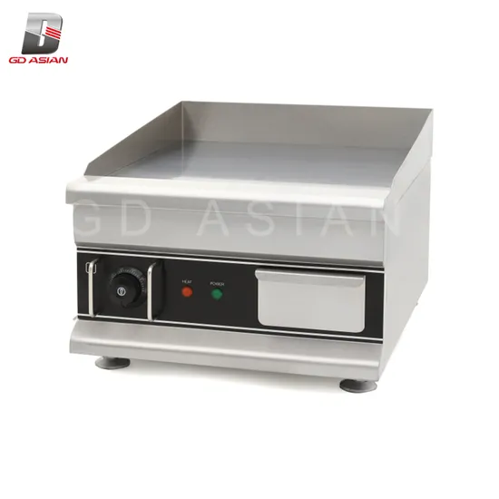 410mm Heating Plate Counter Top Electric Griddle with Flat Chrome Coated Plate 